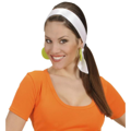 Foulard ou bandeau blanc disco