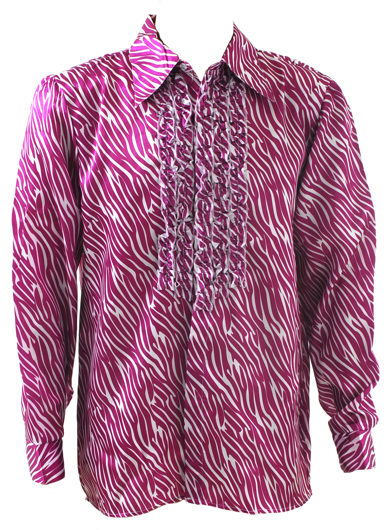 Fout hemd jaren 70/80 met print