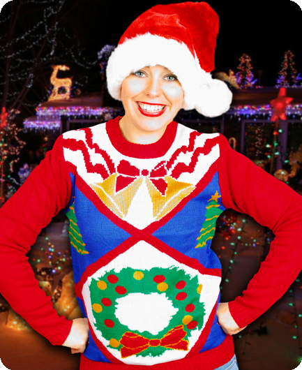 Foute kerst pull  met adventskrans unisex