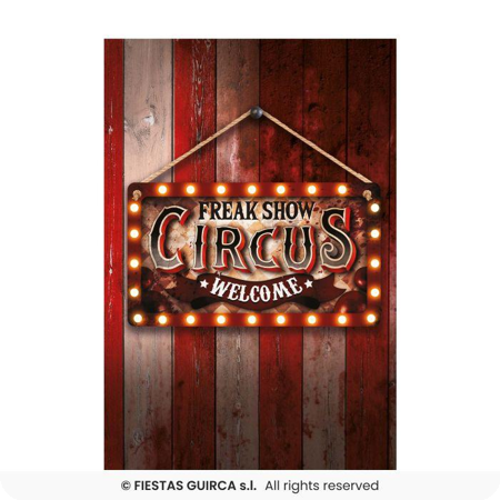 Freaks show Halloween welcome sign