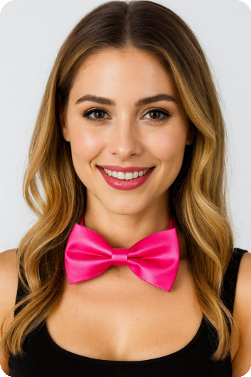 Fuchsia bow tie