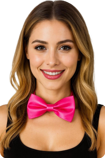 Fuchsia bow tie