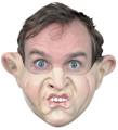 Funny Cheeky half latex masker
