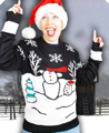 funny Christmas sweater with snowman unisex