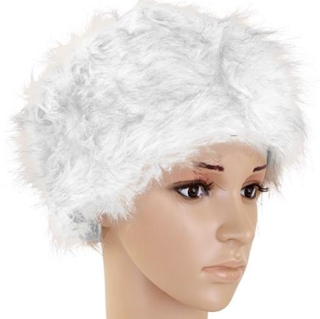 Fur hat white