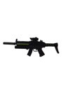 Fusil mitrailleur en plastique noir basique