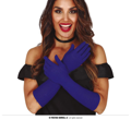 gants longs bleu foncé de 42 cm