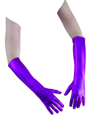 gants métalliques violets longs 37 cm