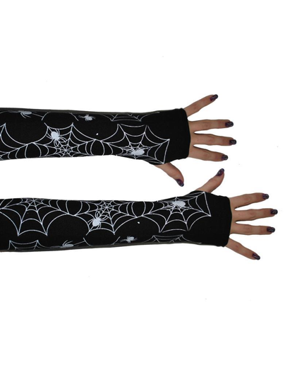 gants sans doigts toile d'araignée