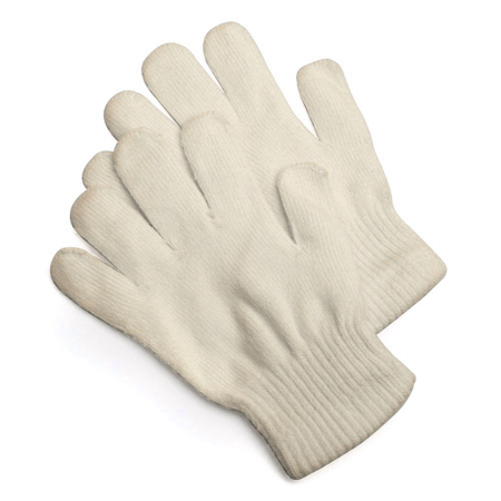 Gants tricotés beige