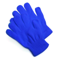 Gants tricotés bleu