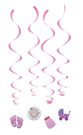 Geboorte baby meisje hangspiralen deco