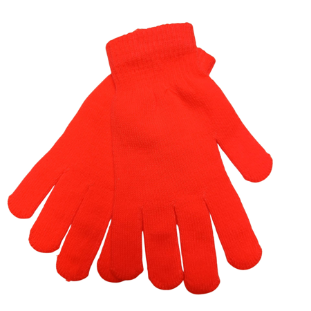 Gebreide handschoenen fluo oranje