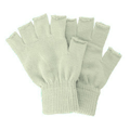 Gebreide vingerloze handschoenen beige