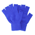 Gebreide vingerloze handschoenen blauw