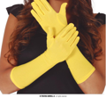 gele lange handschoenen 42 cm