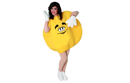 Gele snoep verkleedpak