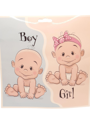 Gender reveal balloon with confetti