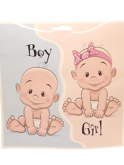 Gender reveal set 2 ballonnen met confetti