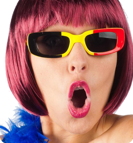 Glasses Belgian colours