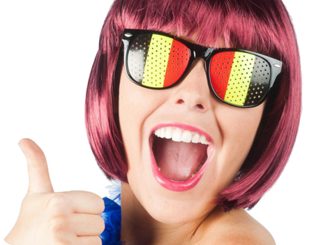 Glasses tricolore Belgian colours
