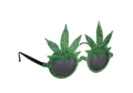Glasses with cannabis leaf