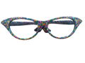 Glasses with flower pattern hippie