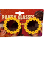 Glasses with yellow flowers