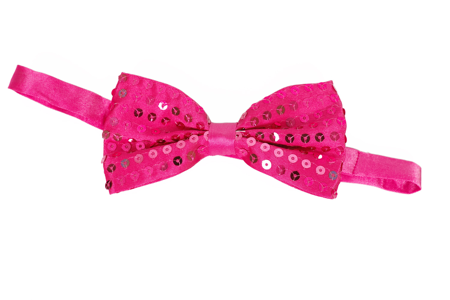 Glitter bow tie fuchsia