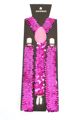 Glitter bretellen fuchsia