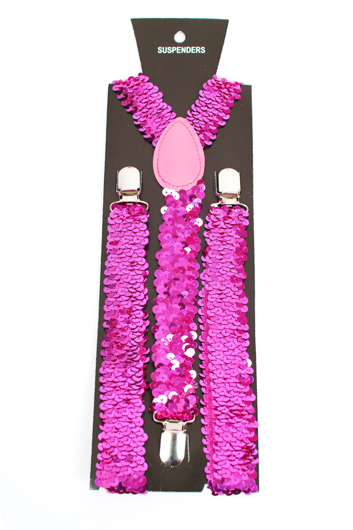 Glitter bretellen fuchsia