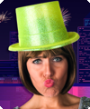 Glitter Buishoed funky fluogeel