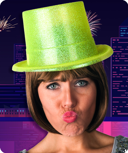 Glitter Buishoed funky fluogeel