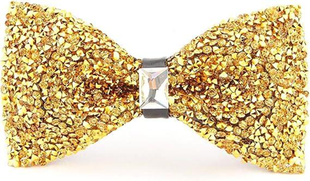 Glitter gold bow tie with deluxe stone