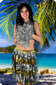 Glitter hawaii skirt gold