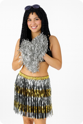 Glitter hawaii skirt gold