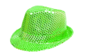 Glitter hoedje maffia disco fluogroen