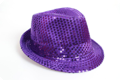 Glitter hoedje maffia disco paars