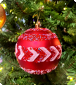 Glitter luxe grote rode Kerstballen 8 stuks