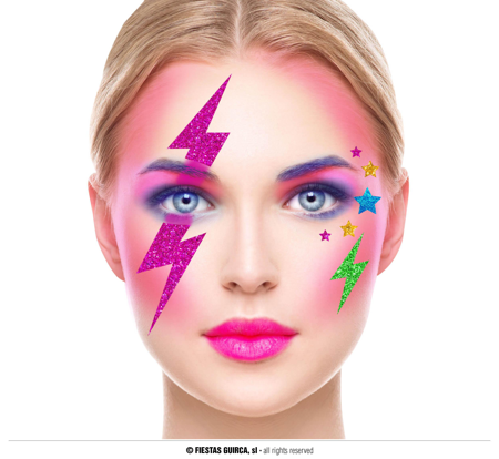 Glitter makeup sticker retro