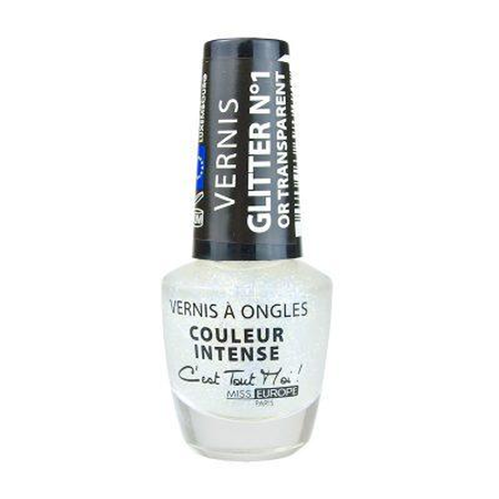 GLITTER NAGELLAK NR. 01 TRANSPARANT GOUD