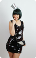 Glitter party jurk zwart met grote pailletten