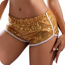 Glitter sport shortje