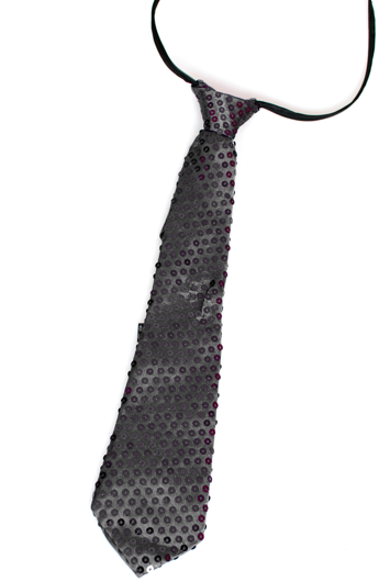 Glitter tie black