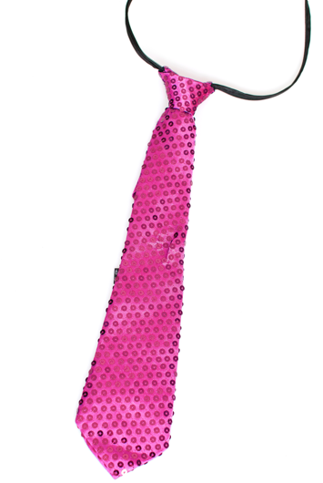 Glitter tie fuchsia