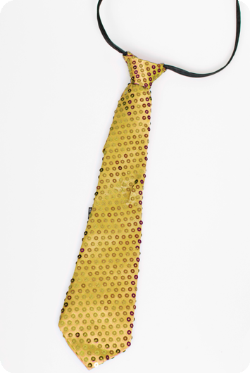 Glitter tie gold