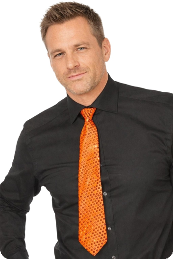 Glitter tie orange