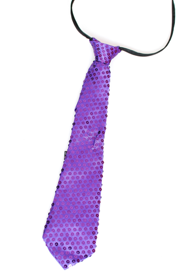 Glitter tie purple