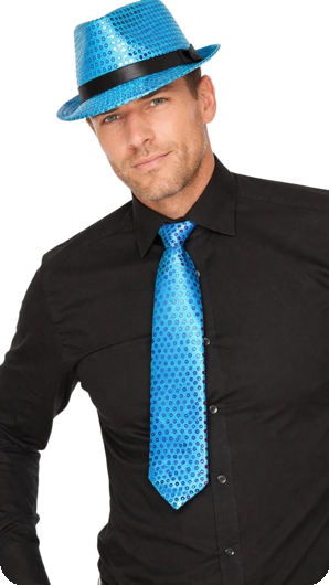 Glitter tie turquoise