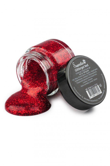 Glittergel rood pot 15ml